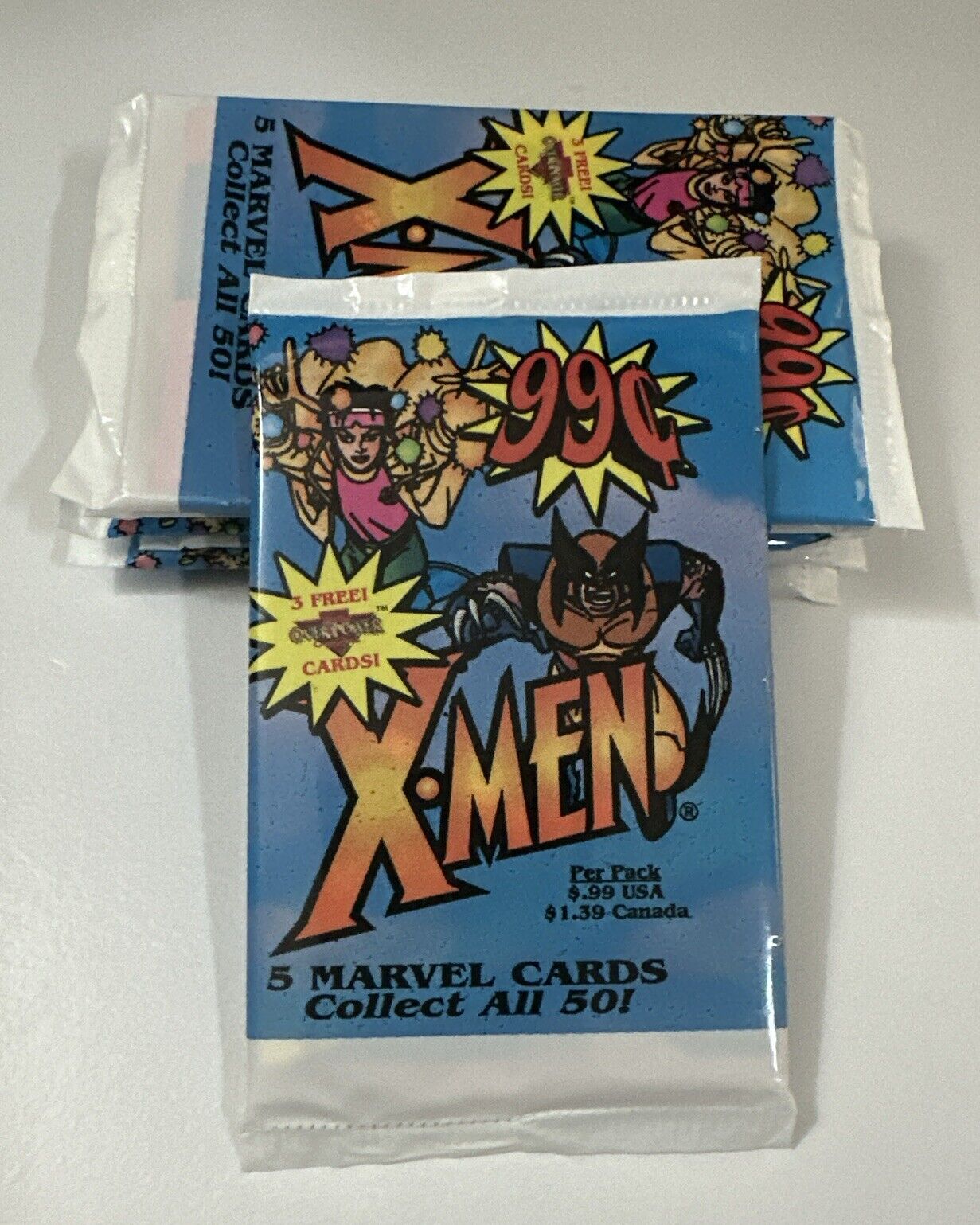 (1) Sealed Pack 1997 X-MEN  MARVEL FLEER SKYBOX With 3 Extra “OverPower” Cards