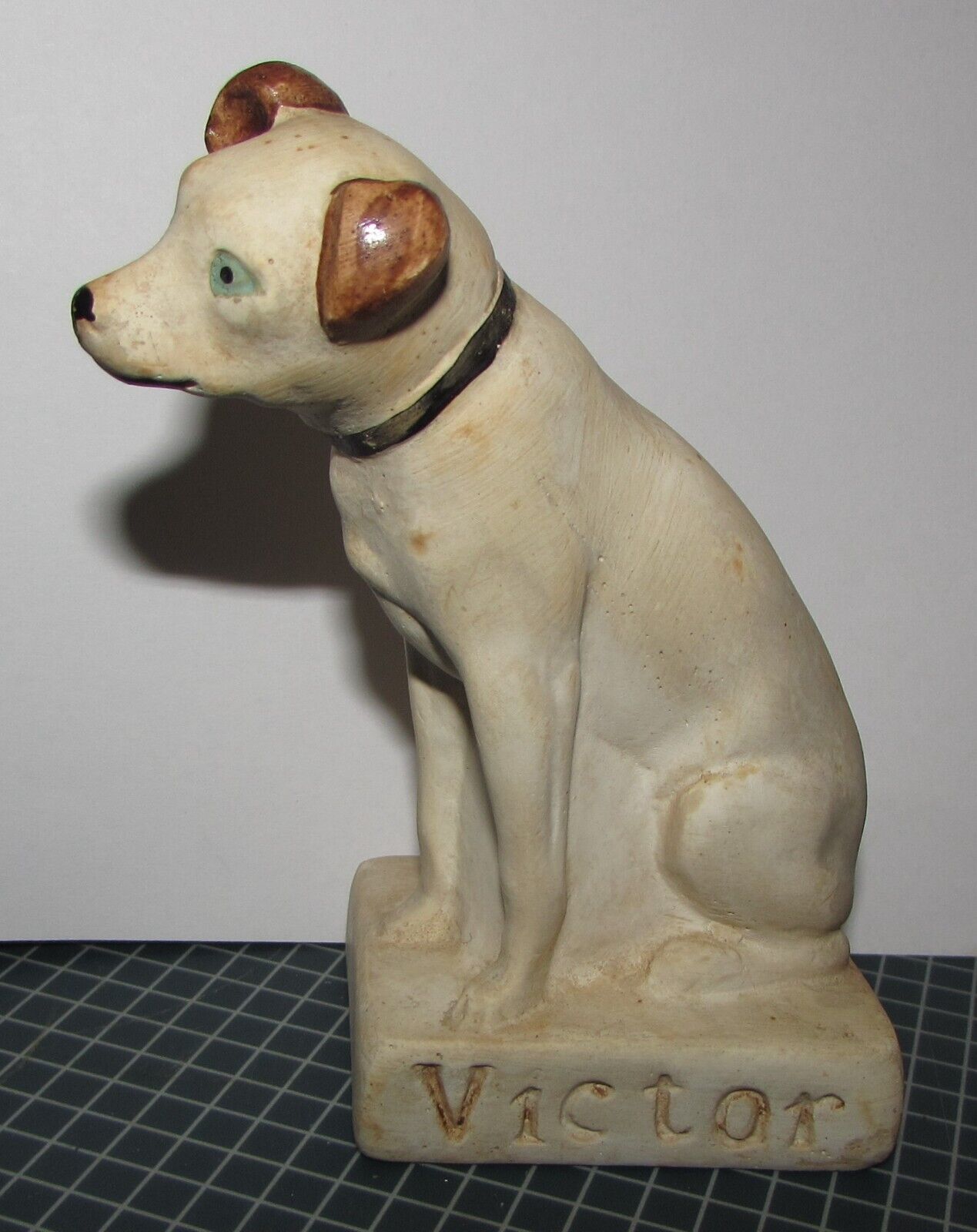 Vintage RCA Victor Nipper Dog Chalk Ware Figurine