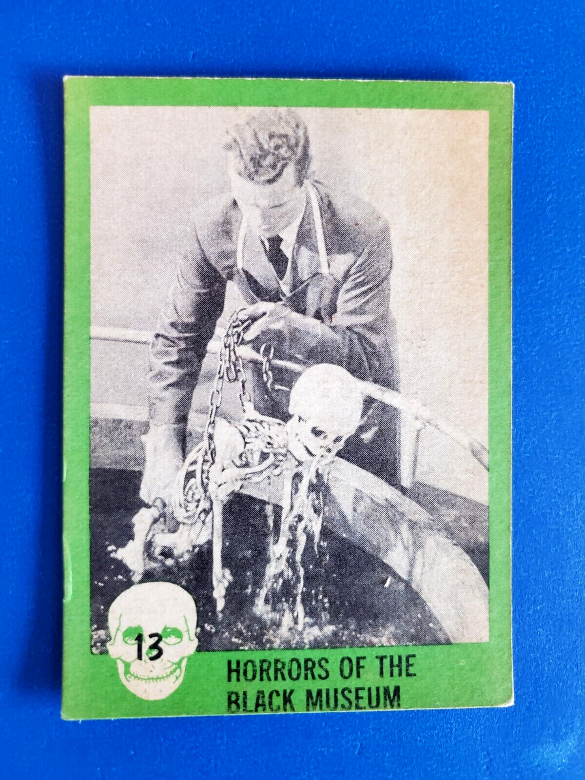 1961 Nu-Card Horror Monster Green Series #13 Horrors of the Black Museum