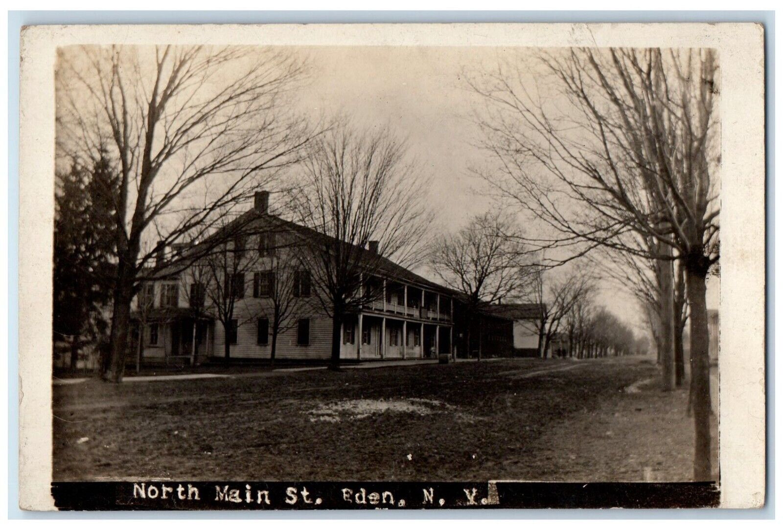 c1930's North Main Street View Eden New York NY RPPC Photo Vintage Postcard