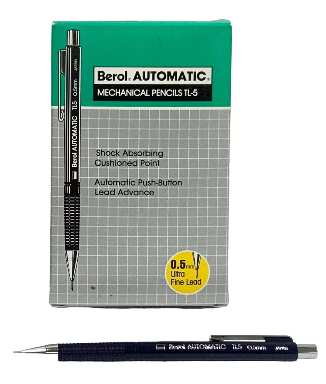 Berol Navy Blue TL-5 0.5mm Professional Mechanical Pencil 11 Pack Japan NOS VTG