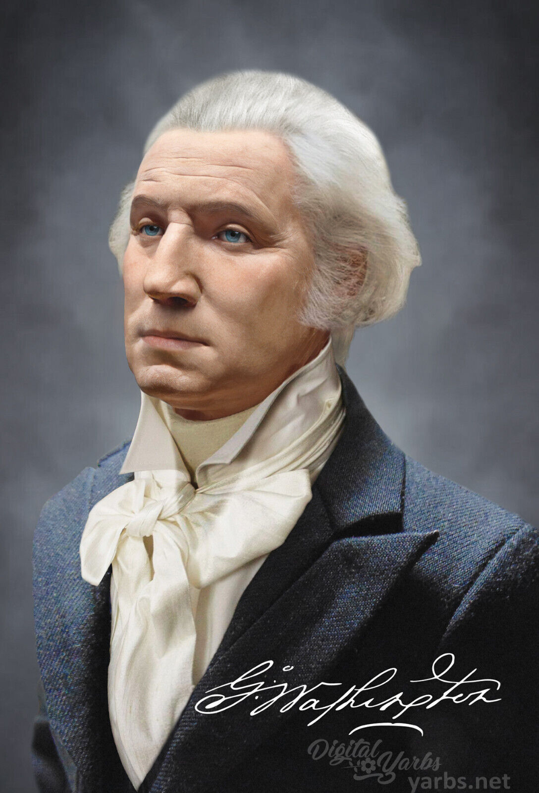 Postcard Real Face of George Washington Houdon Life Mask NEW 2022 Image