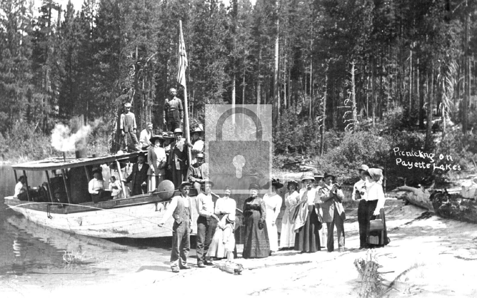 Steam Boat Payette Lake McCall Idaho ID Reprint Postcard