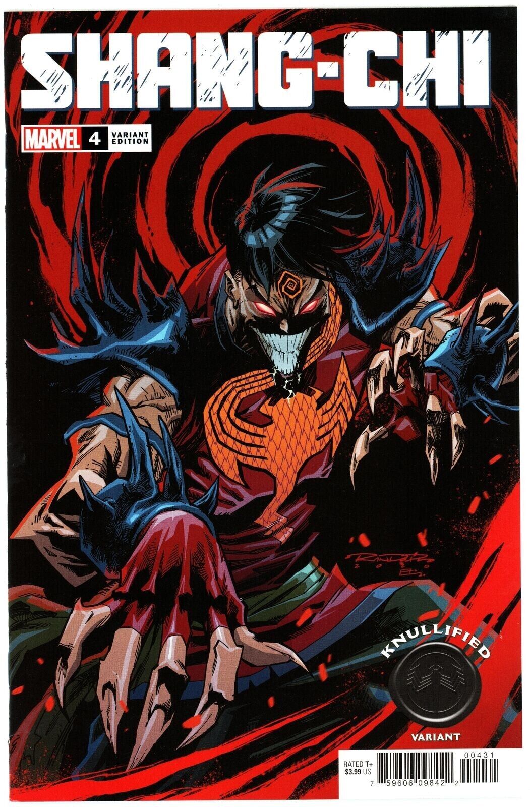 Shang-Chi (2020) #4C NM 9.4 Khary Randolph Knullified Variant Cover
