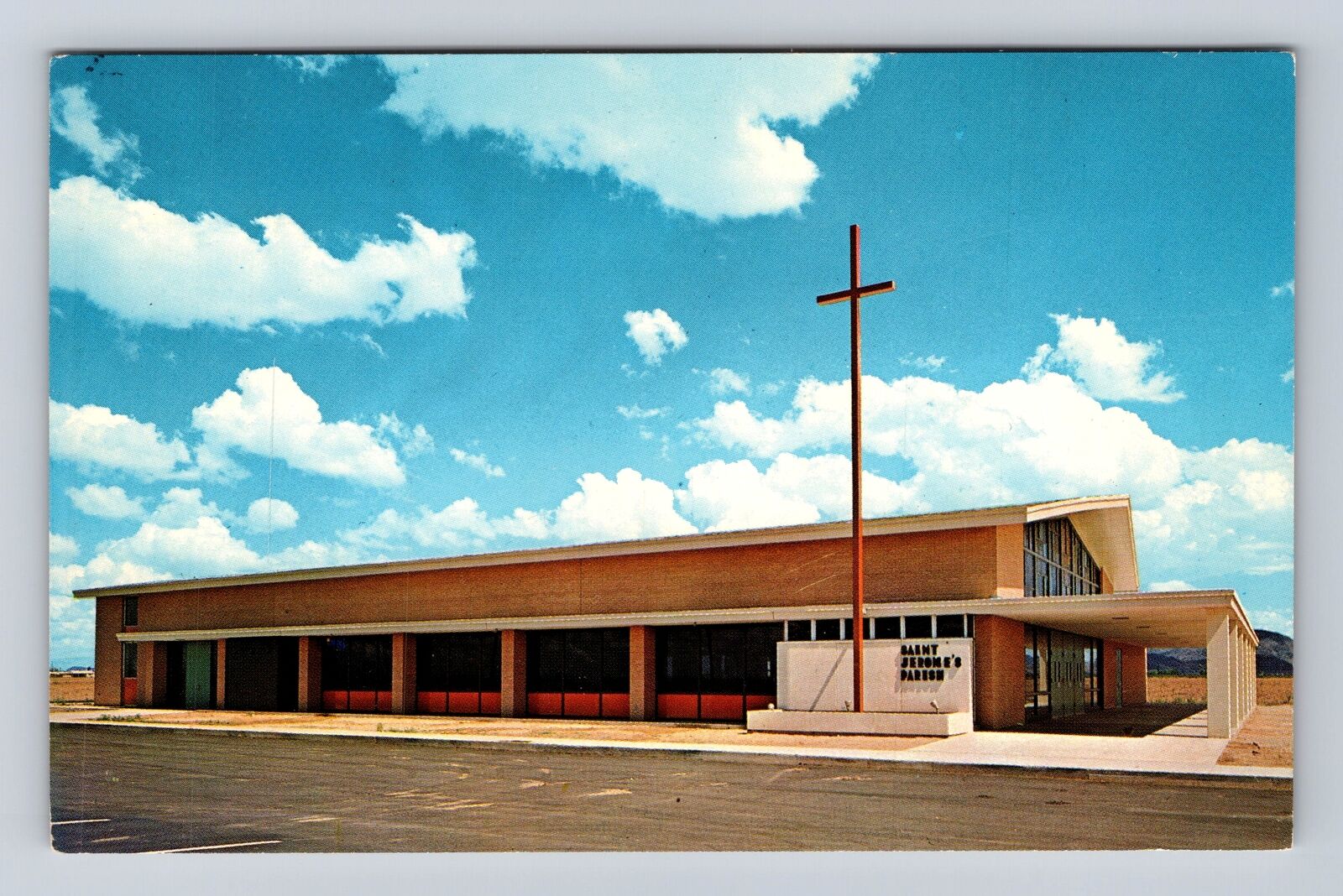 Phoenix AZ-Arizona, St Jerome Catholic Church, Antique Vintage Souvenir Postcard