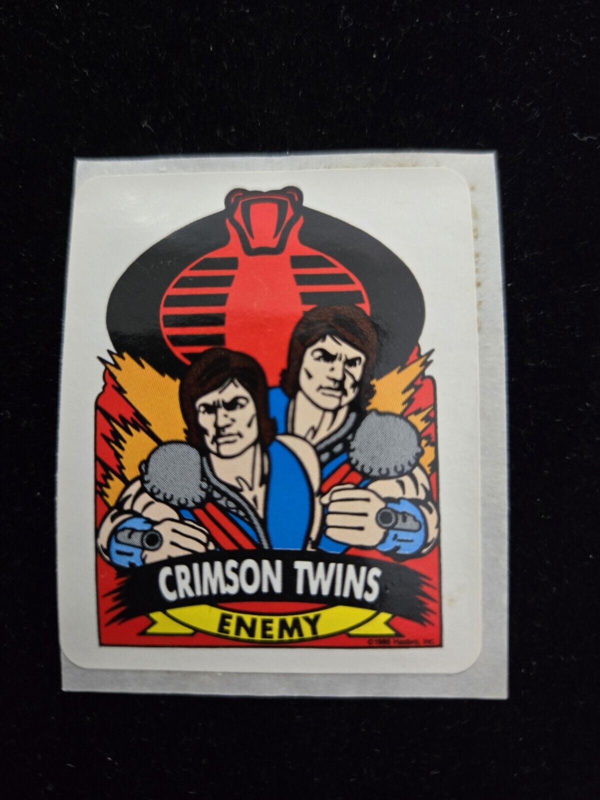 G. I. Joe Sticker 1986 Hasbro Milton Bradley Card Crimson Twins