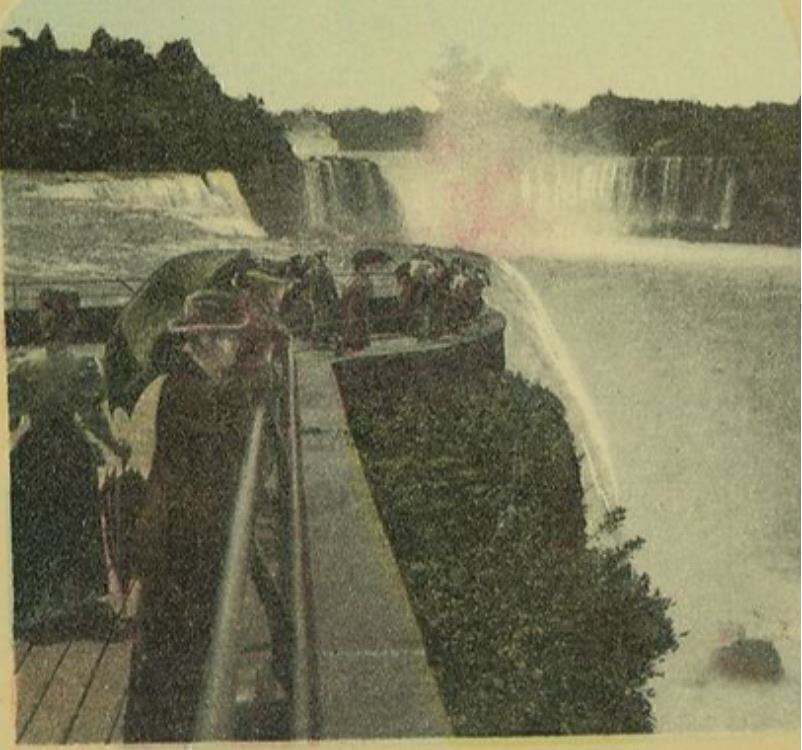 1920s Niagara Falls Prospect Point Lookout Color Stereoview 10-22