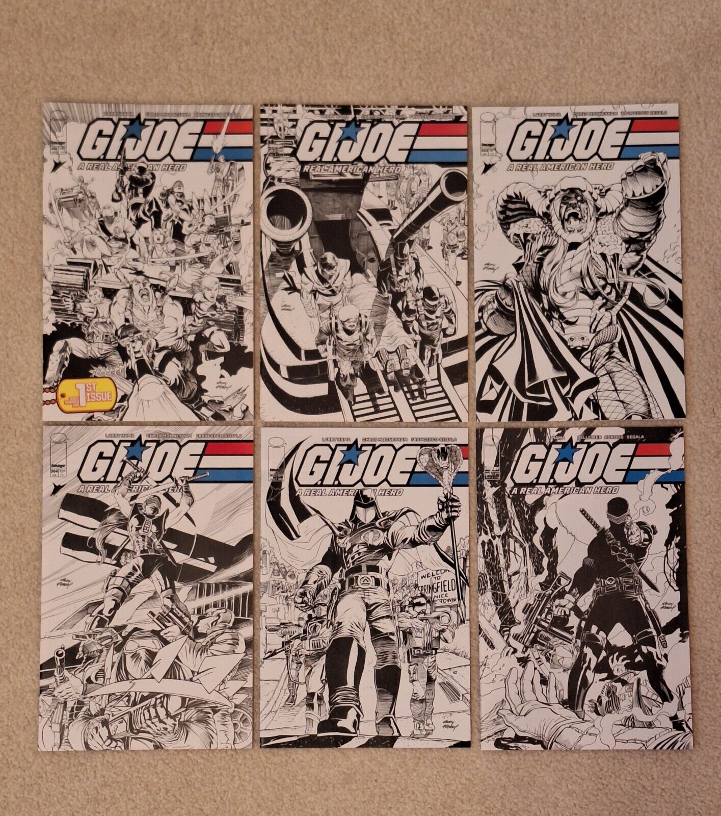 GI Joe ARAH #301 - #306 Image Skybound Cover B. Variant Lot of 6 New Comic Books