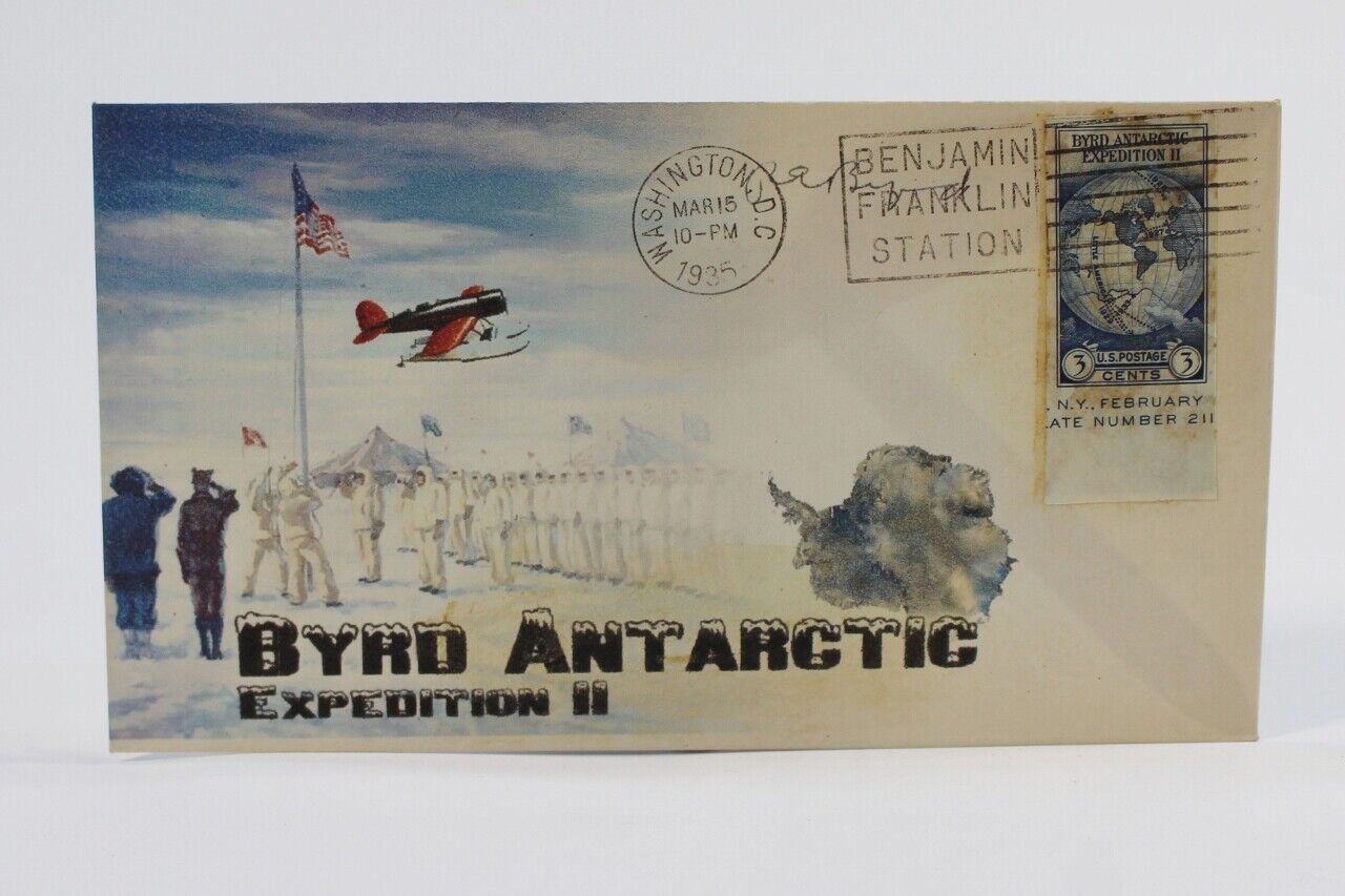 US Navy Antarctica Expedition Richard Byrd II Therome Cachet Stamp Cover