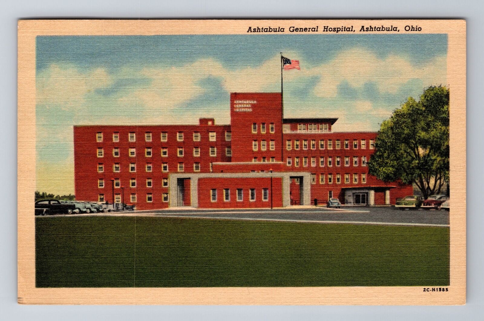 Ashtabula OH-Ohio, Ashtabula General Hospital, Antique Souvenir Vintage Postcard