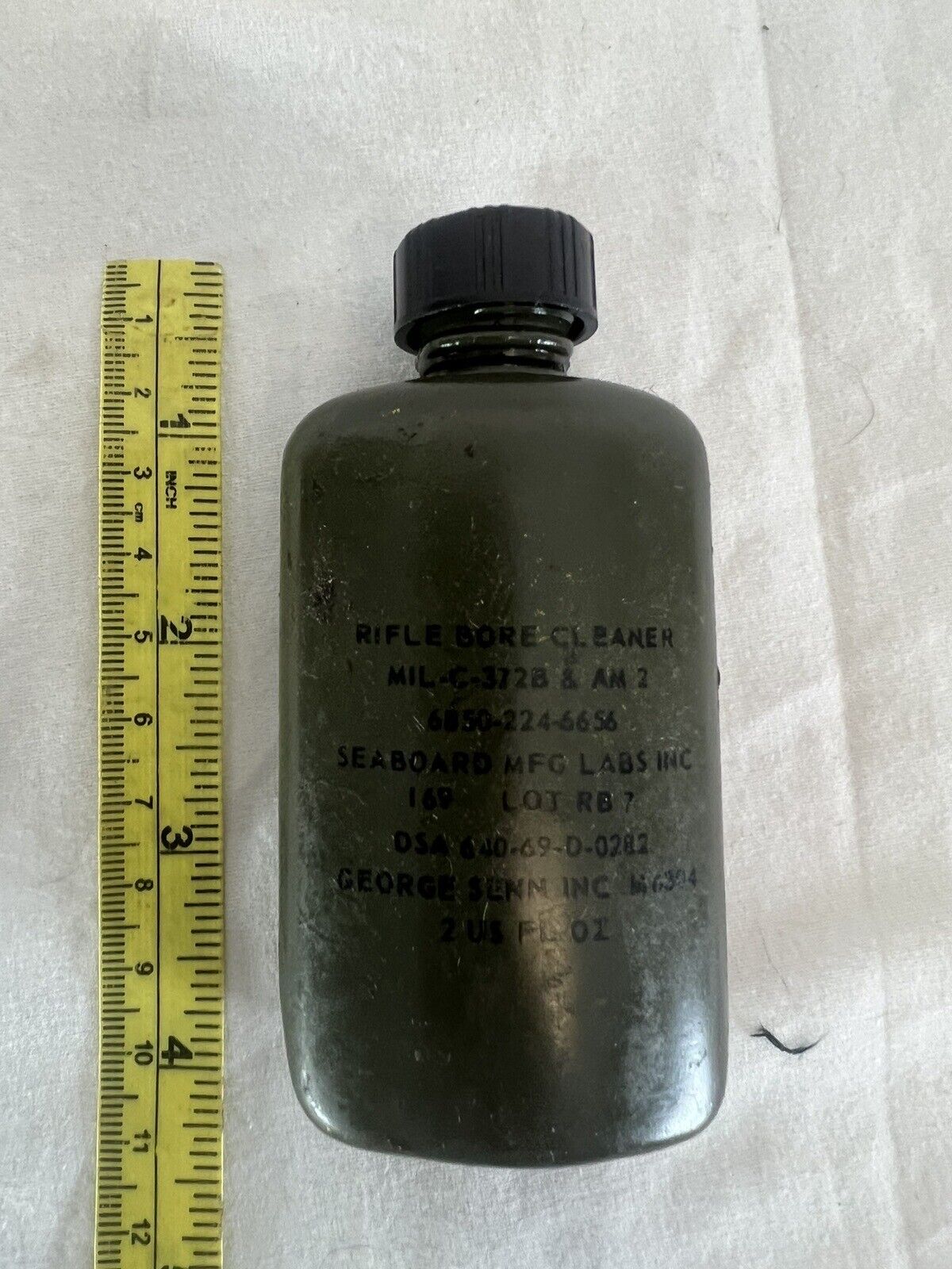Vietnam War Era US Army Oil Bottle (Empty) 1969