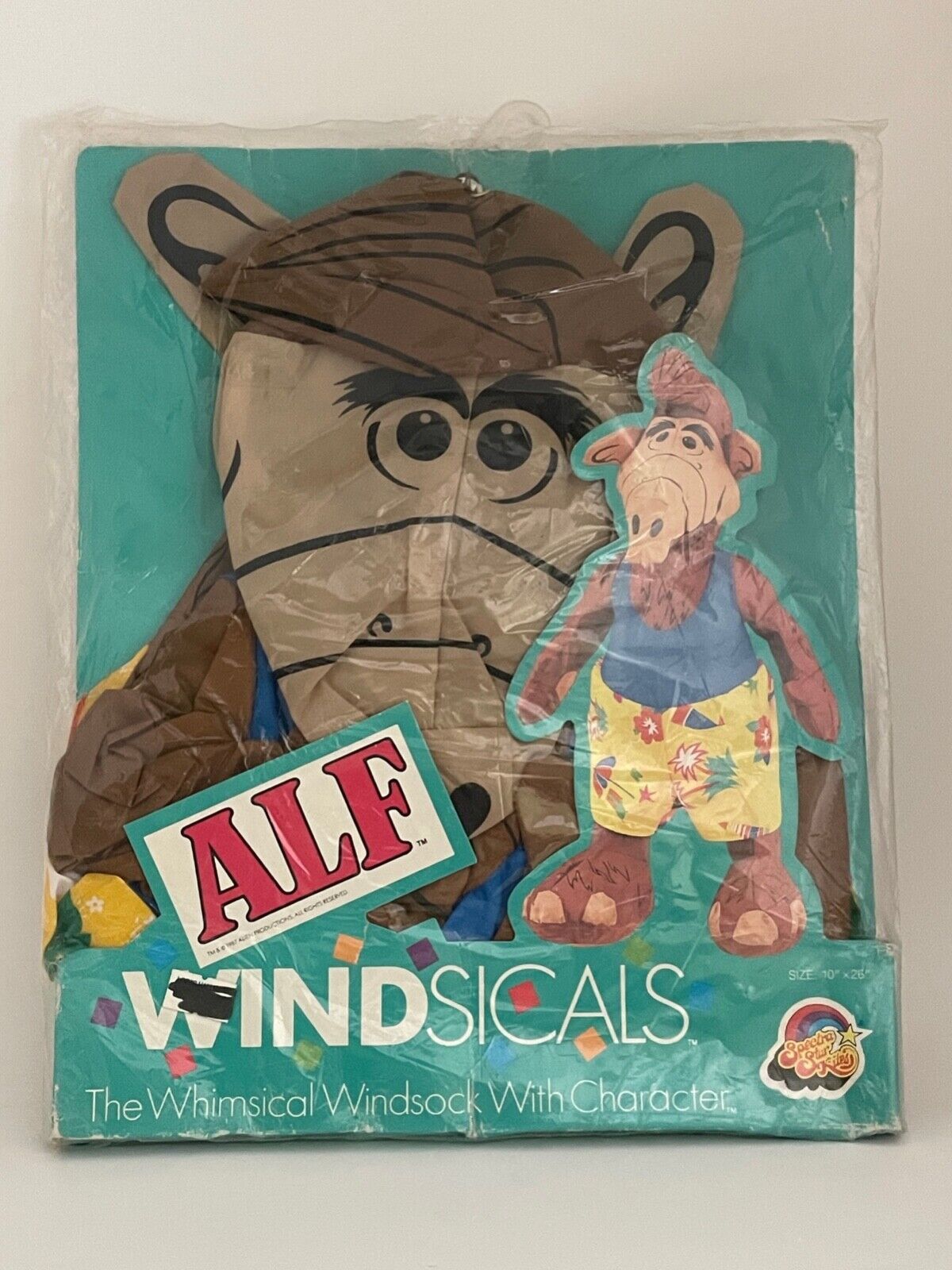 ALF Windsock Yard Kite vtg 80\'s Windsicals Party decor large 10\