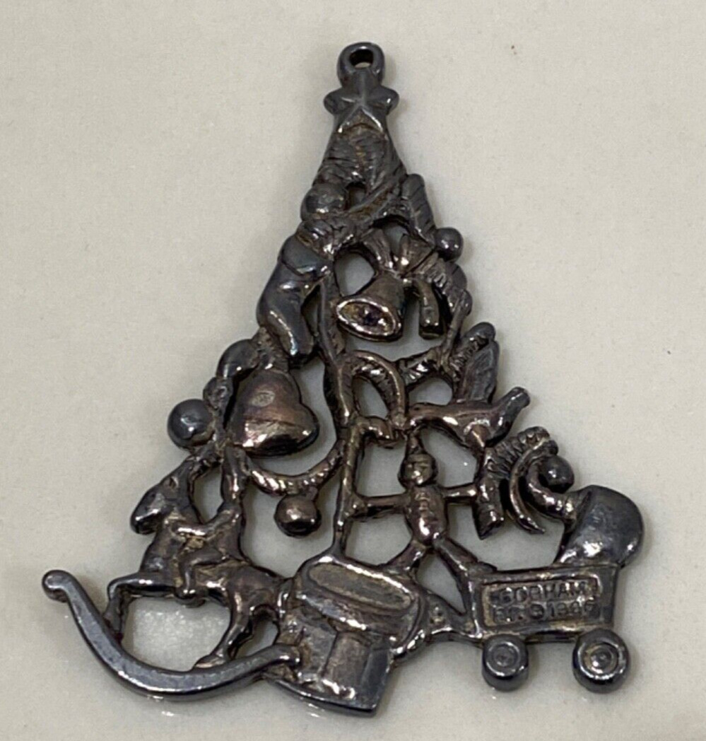 1986 Gorham Silver Plate Christmas Treasures Christmas Tree Ornament