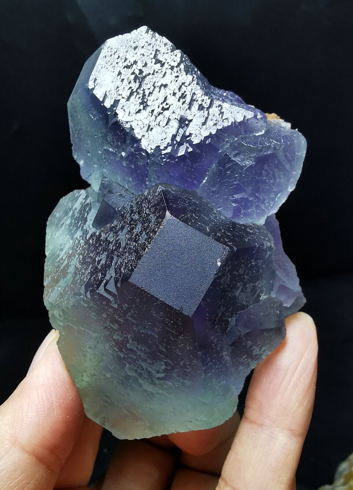 Natural Transparency Purple Gree Fluorite  Crystal Mineral Samples /China fujian