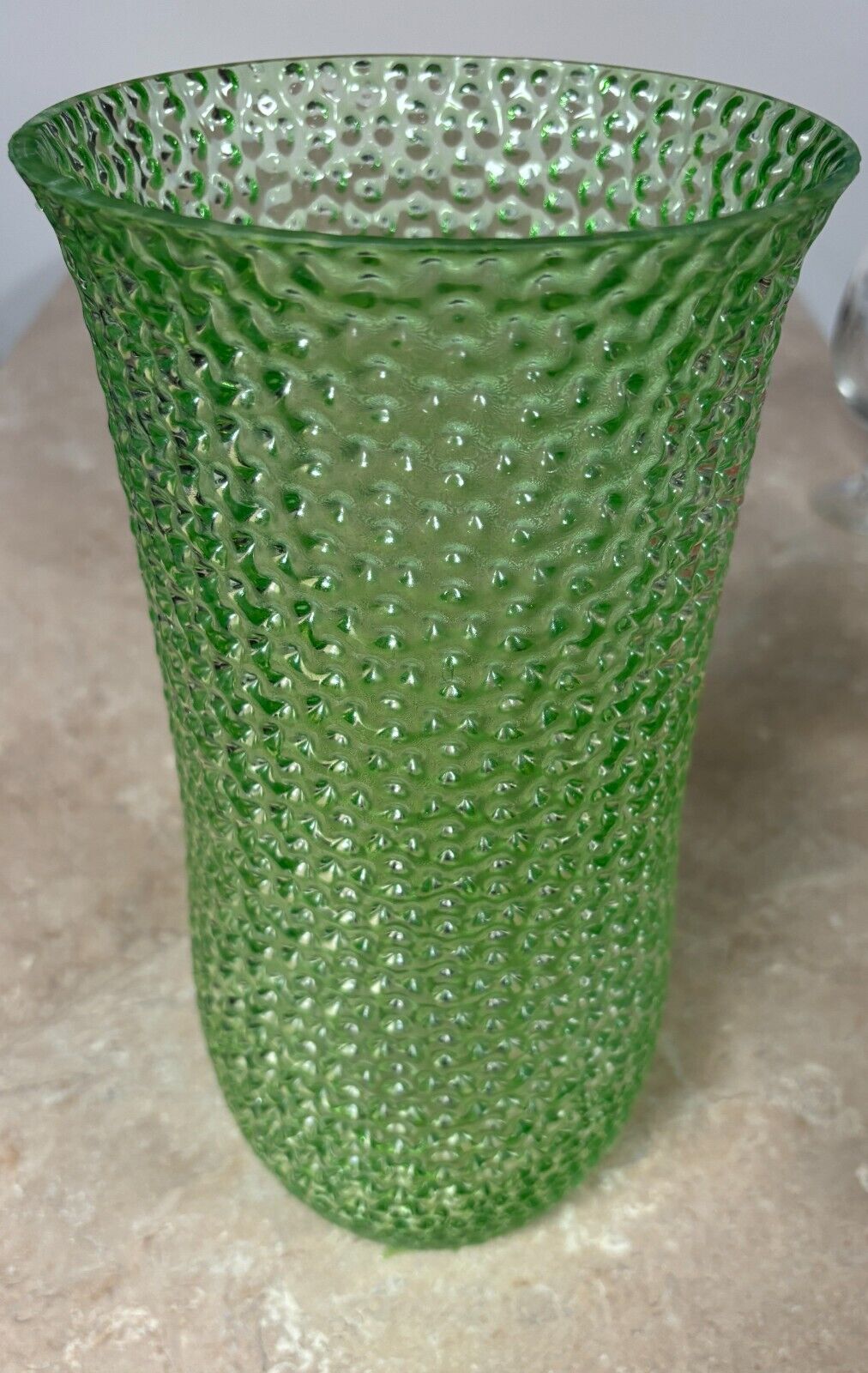 Large Lime Green Decorative Dimple Vase