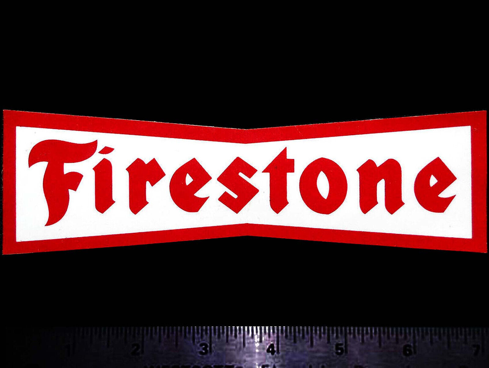 FIRESTONE - Original Vintage 1960\'s 70\'s Racing Decal/Sticker - 7 inch size