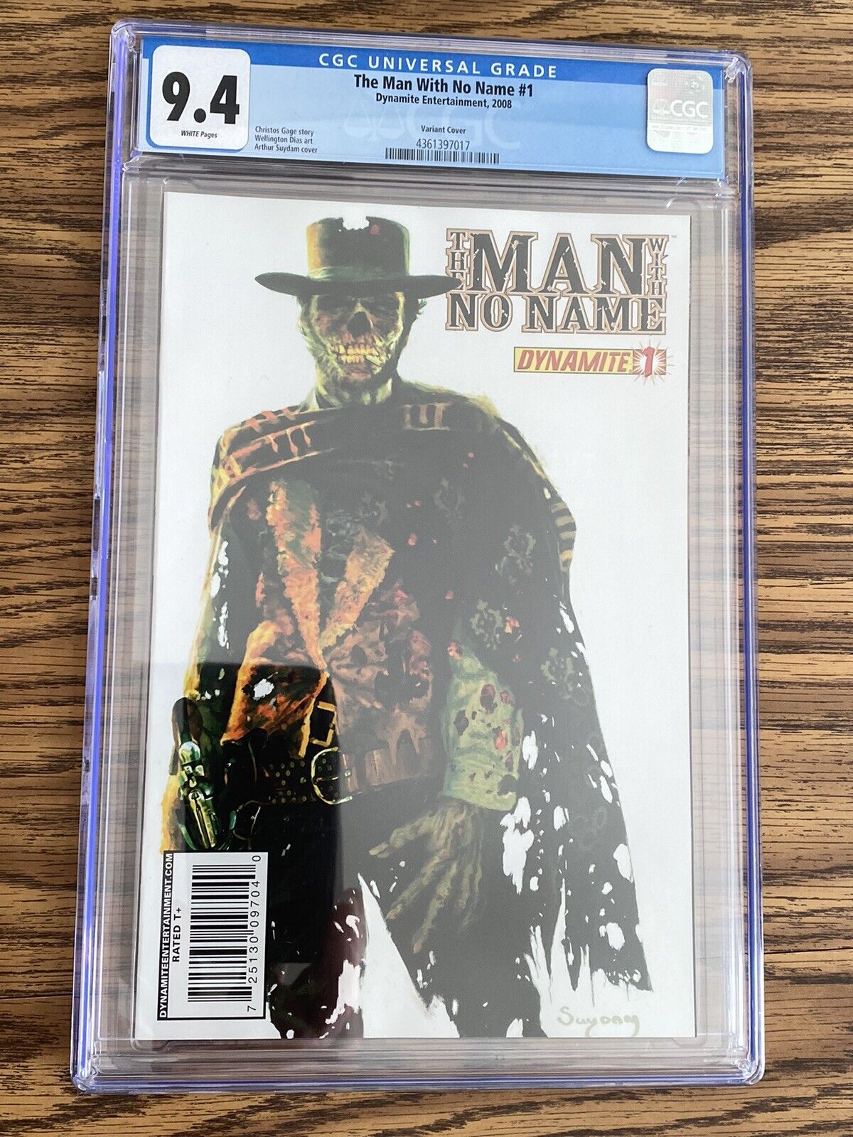The Man With No Name 1 CGC 9.4 RARE Clint Eastwood Zombie Arthur Suydam Dynamite