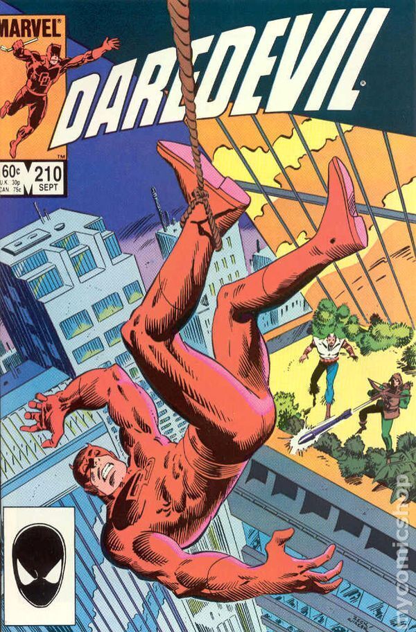 Daredevil #210 VG+ 4.5 1984 Stock Image Low Grade