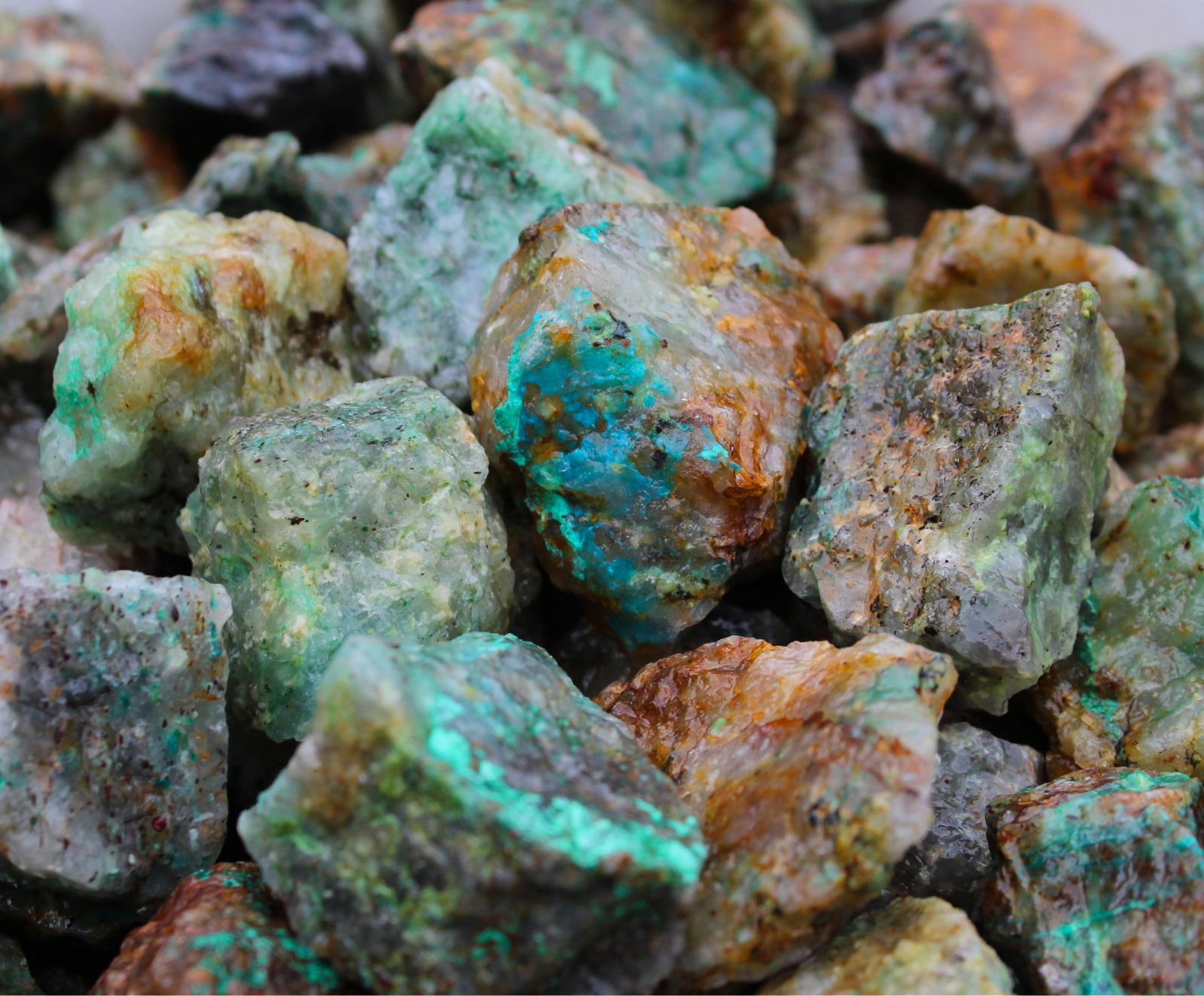 Chrysocolla from Madagascar - Rough Rocks for Tumbling - Bulk 1LB options