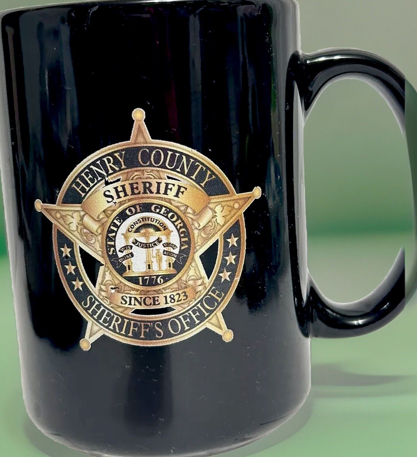 Henry County,Georgia Sheriff Department Coffee Mug, Black