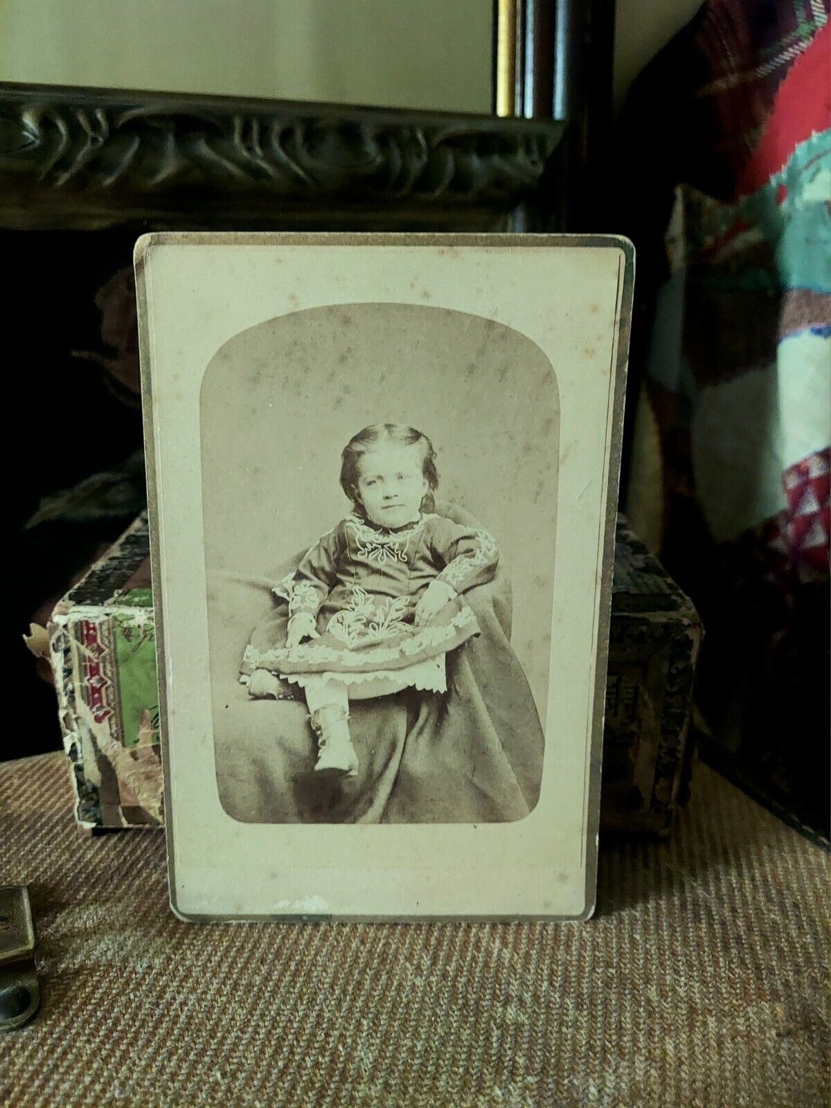  Antique Child Photo Possible Post Mortem Cabinet Card 