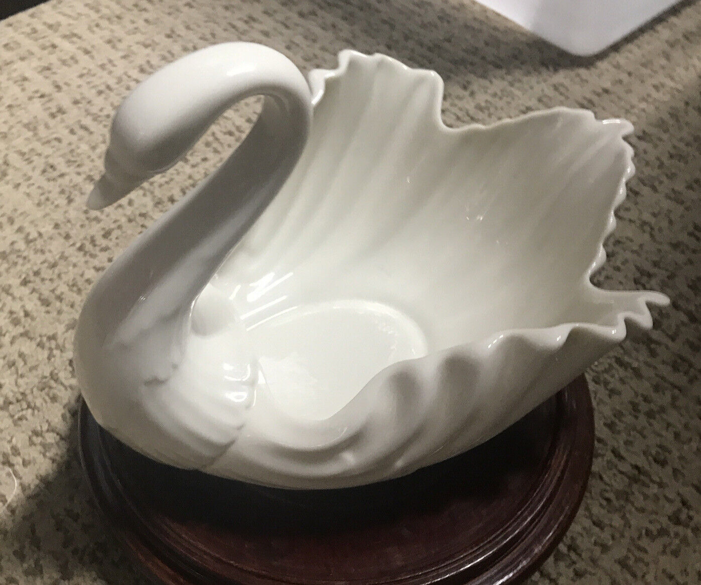 Vintage Lenox Swan Trinket Dish Porcelain Dish Decor Accessory Made in USA 8 x 6