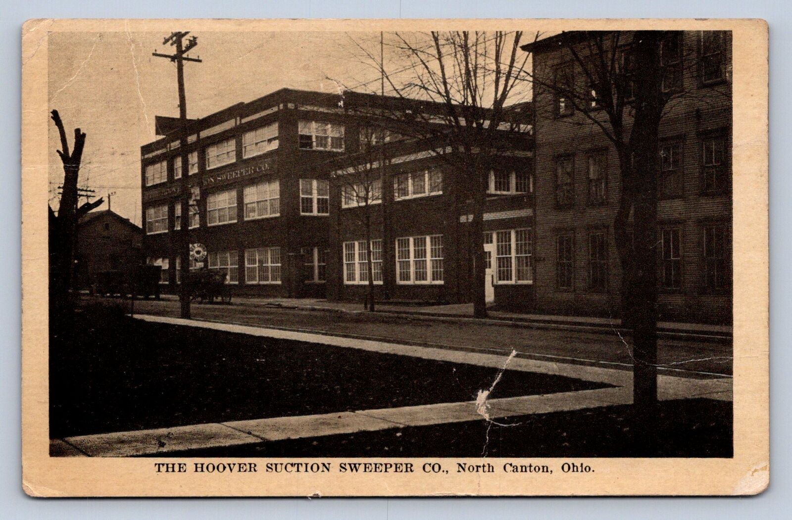J87/ North Canton Ohio Postcard c1910 Hoover Suction Sweeper Factory  720