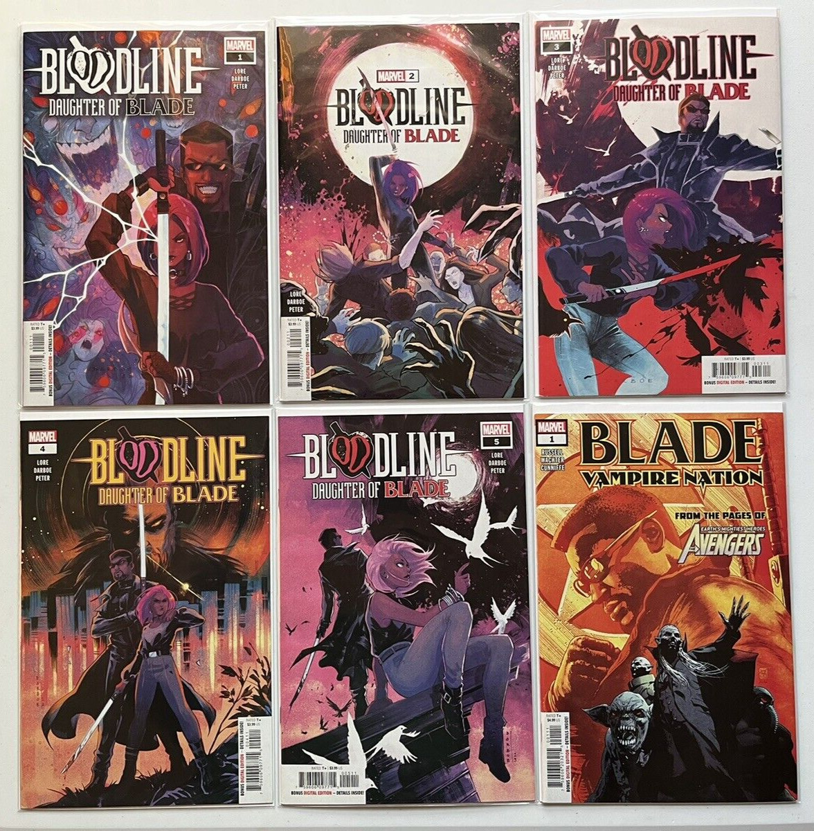Bloodline Daughter Of Blade 1 2 3 4 5 Complete Set Run / Blade Vampire Nation