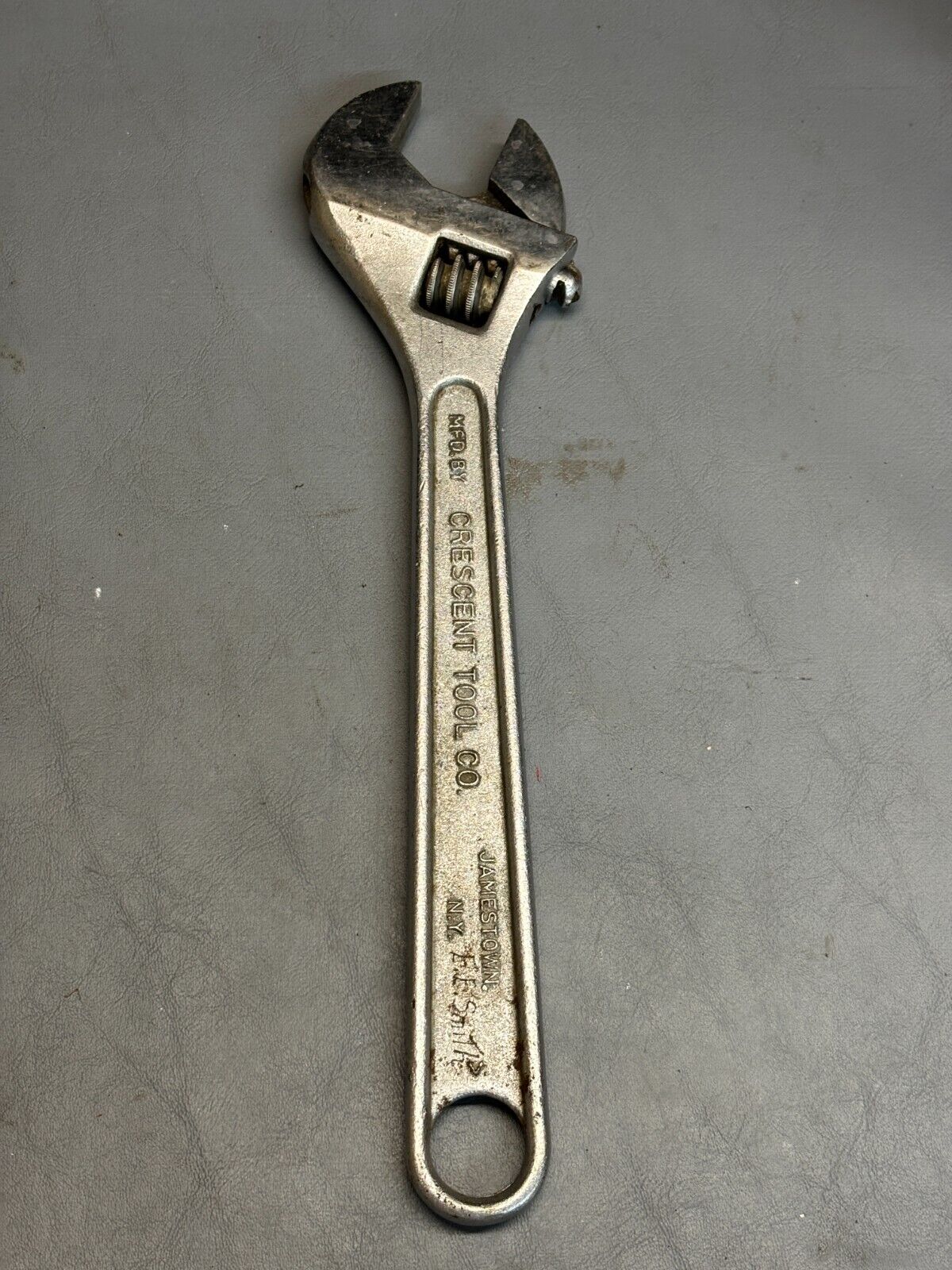 Vintage Crescent Wrench For Mechanics Crestoloy Jamestown NY 12”