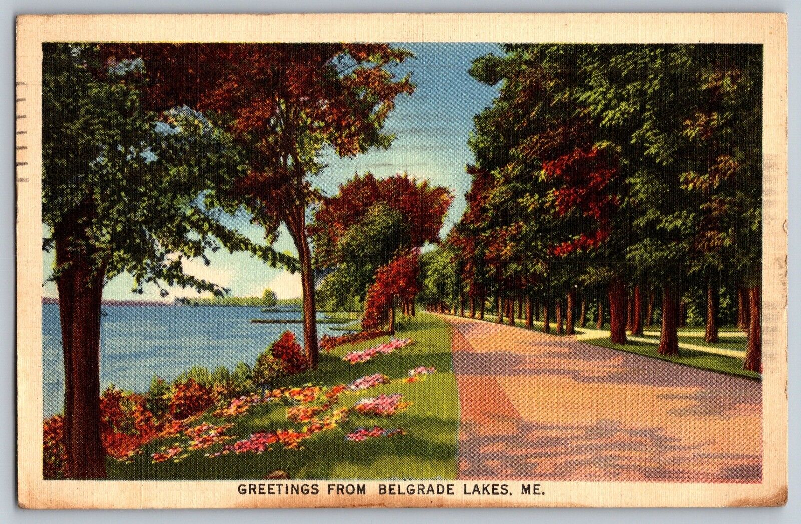 Maine ME - Greetings from Belgrade Lakes - Vintage Postcard - Posted