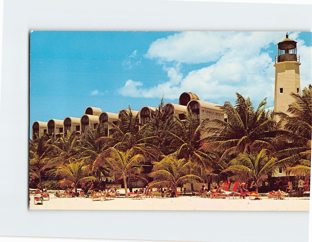 Postcard Sunbathers on the Beach of Hilton Hotel Barbados