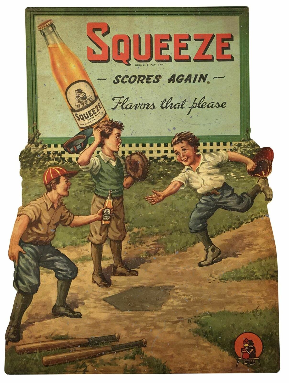 SQUEEZE SCORES AGAIN BASEBALL GAME 24\