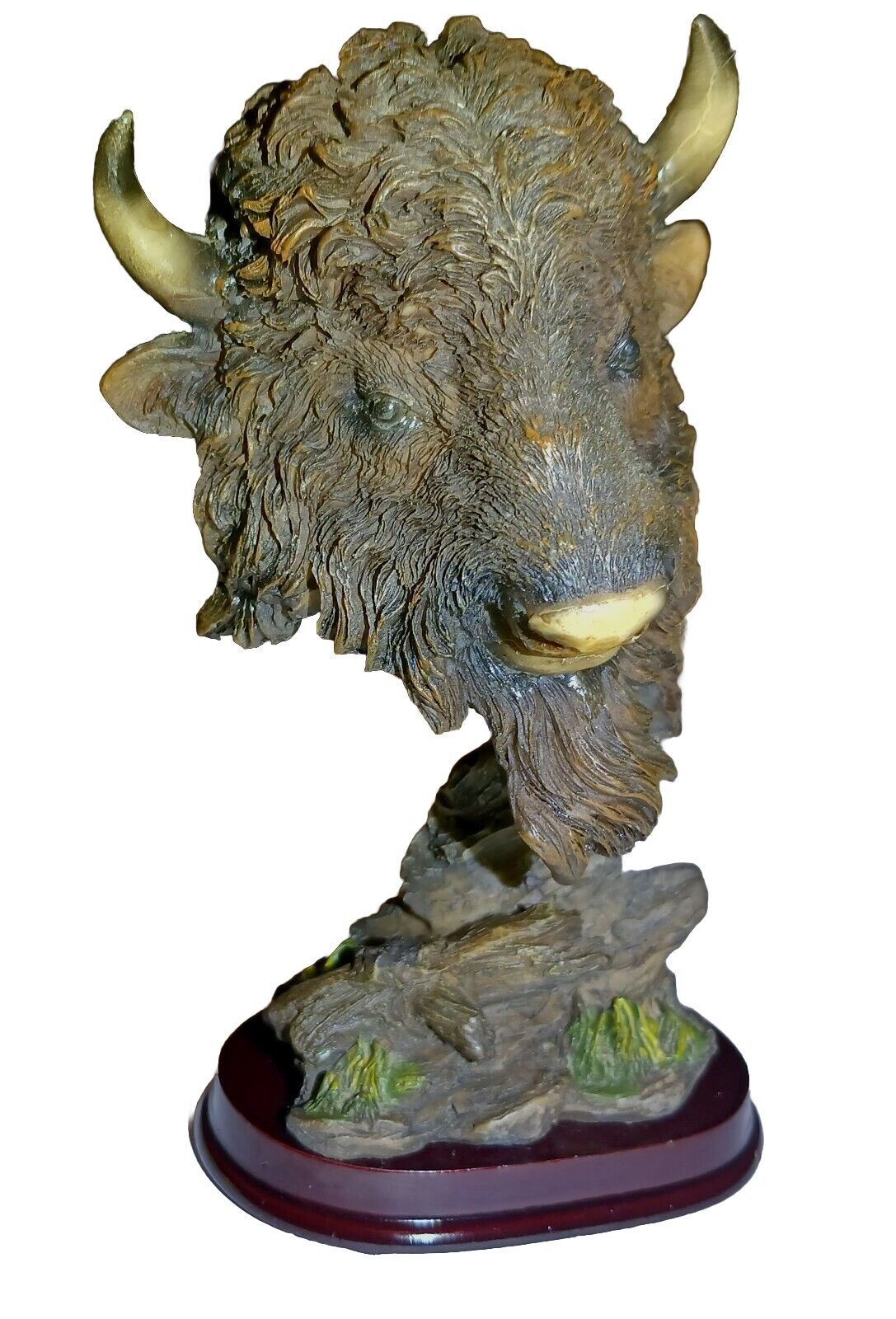 Bison Head Figurine Buffalo Sculpture