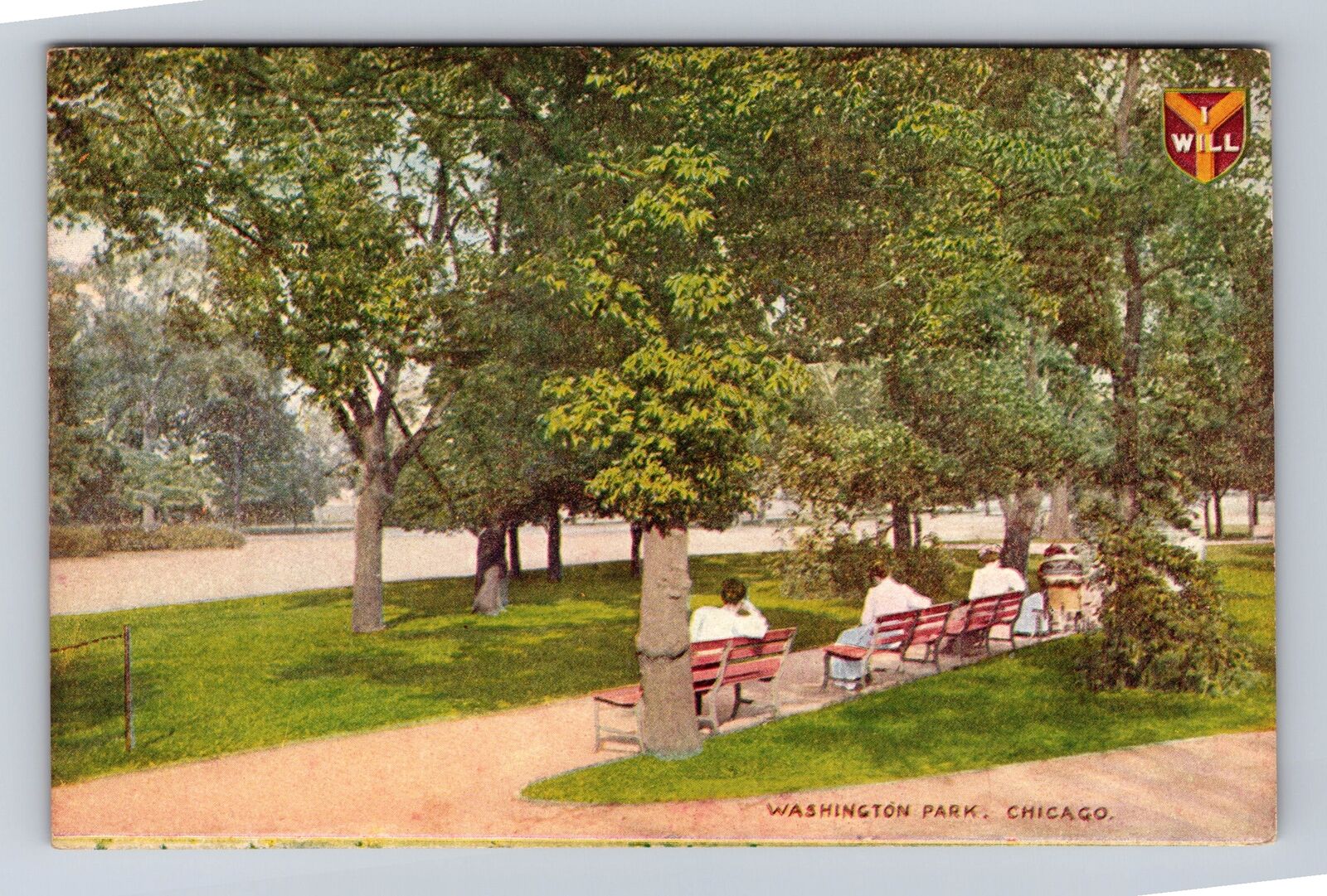 Chicago IL-Illinois, Washington Park, Antique, Vintage Souvenir Postcard