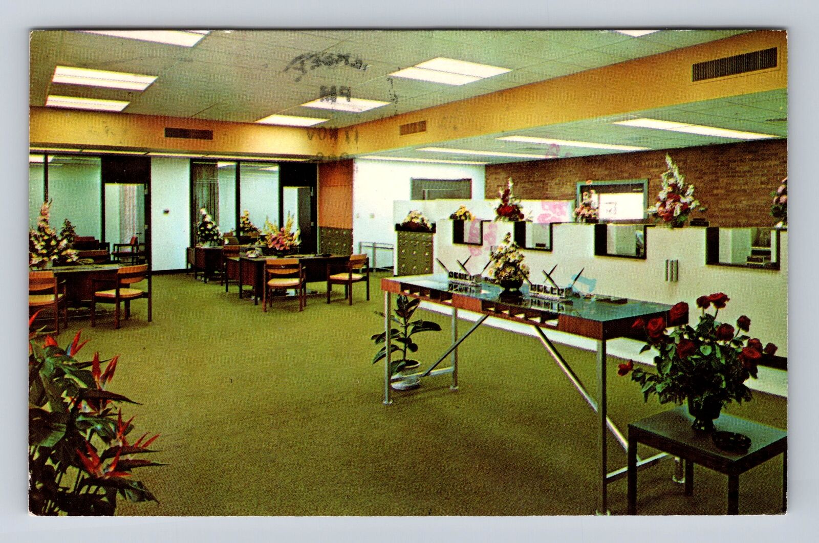 Sherburne NY-New York, Office Of National Bank & Trust Co Vintage c1988 Postcard