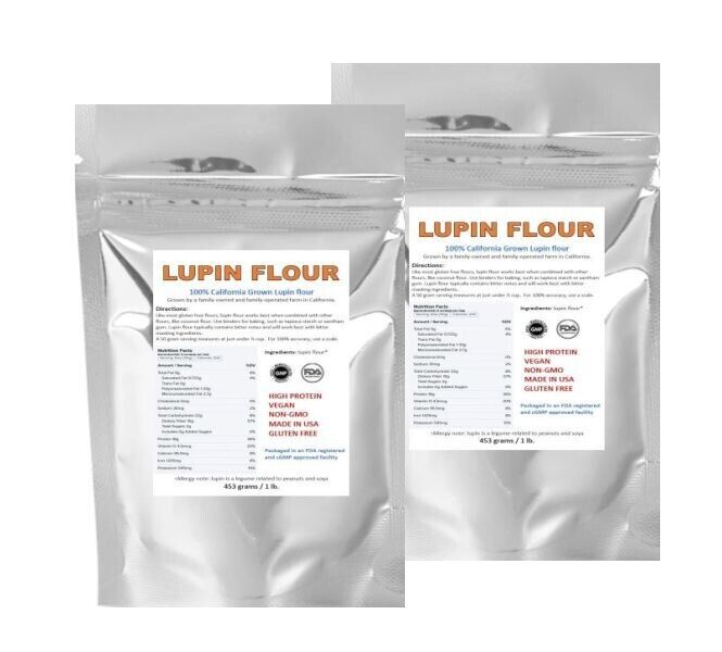 California Grown Lupin Bean Flour - 2 lbs