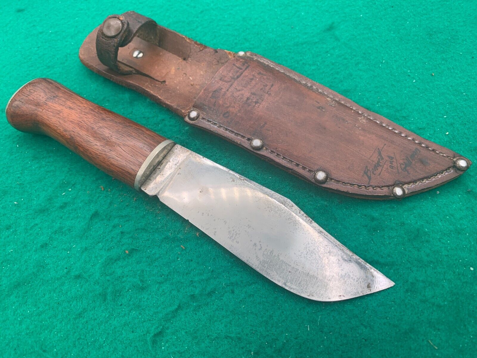 1911-1923 UNION CUT CO. PRE- KABAR BIG FULL BLADE, PERFECT HANDLE & KNIFE SHEATH