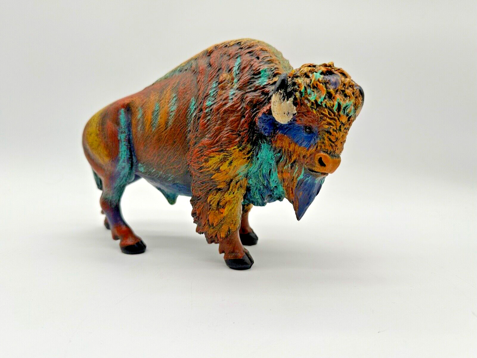 Ebros Colorful Native American Bison Buffalo Figurine 9.25\