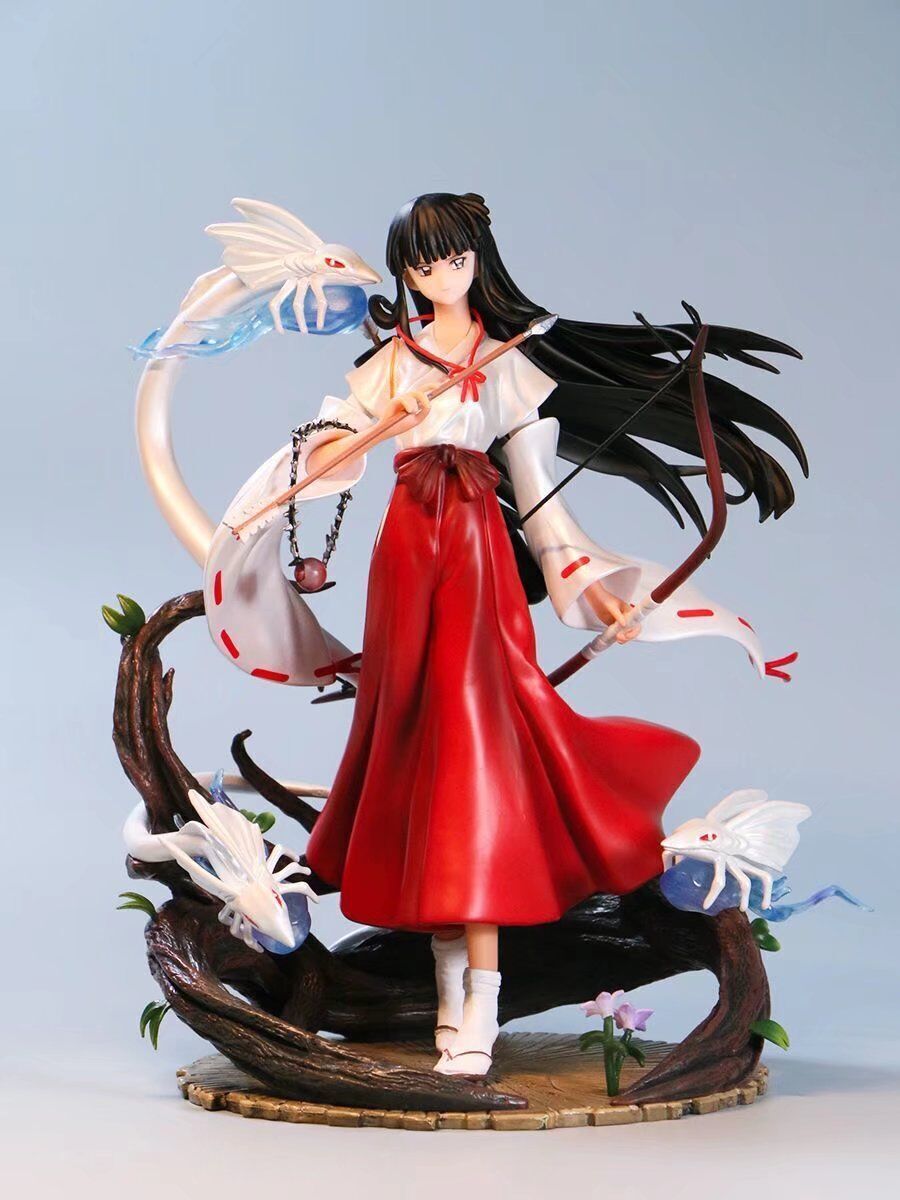 10in Inuyasha Kikyo GK Statue Collectible Figure Model Decoration Anime Toy