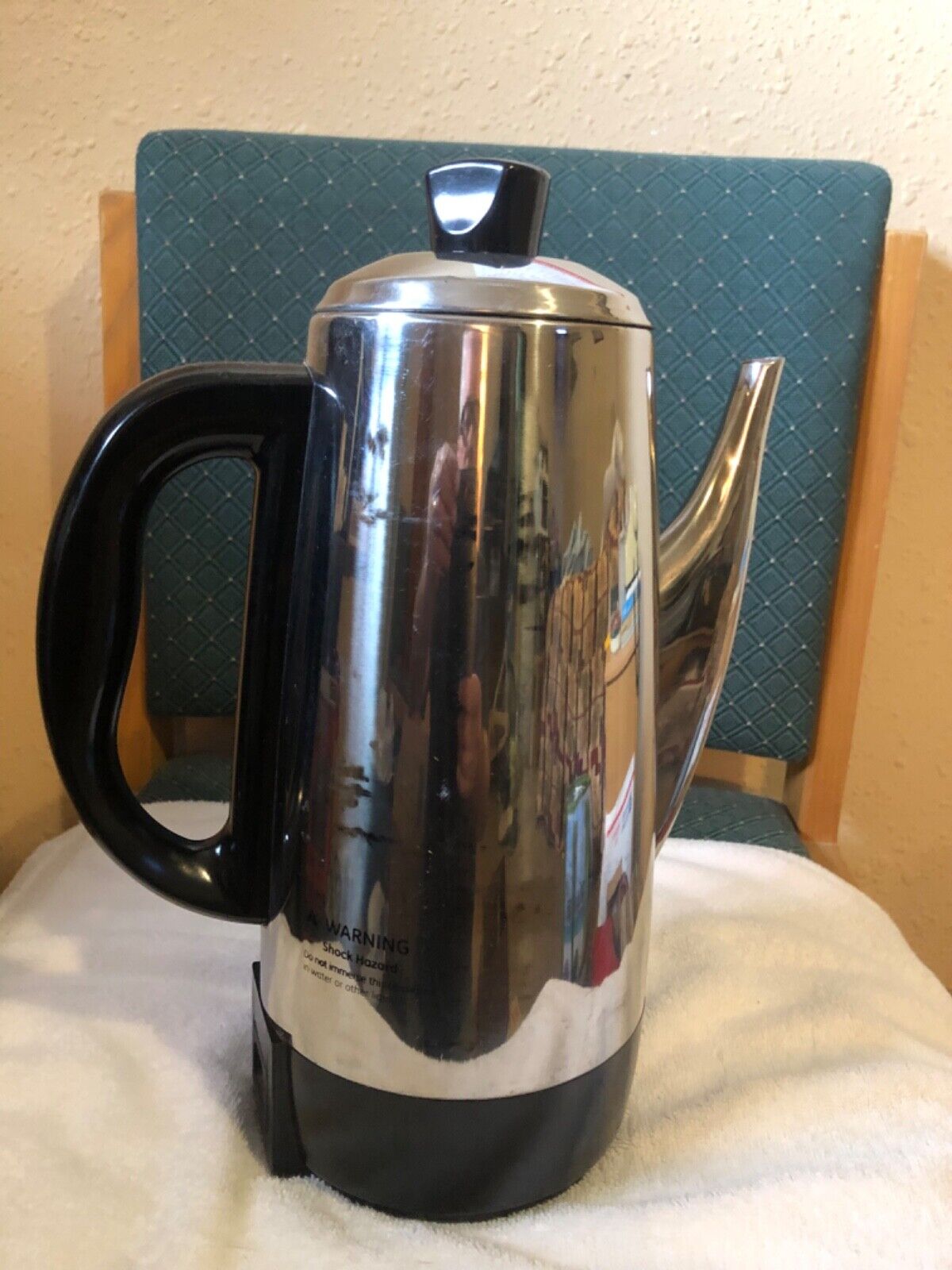 HAMILTON BEACH 12 CUP ELECTRIC PERCOLATOR COFFEE POT #40616 STAINLESS STEEL