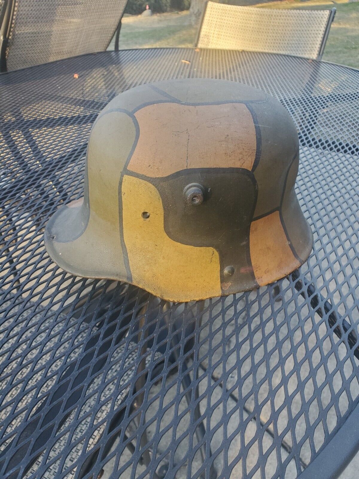 WW1 German Steel Helmet Camouflage Camo