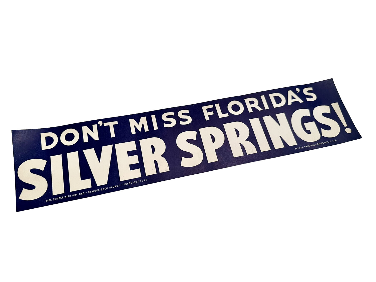 Don't Miss Florida's Silver Springs Vintage Bumper Sticker  Vintage Car Route 66