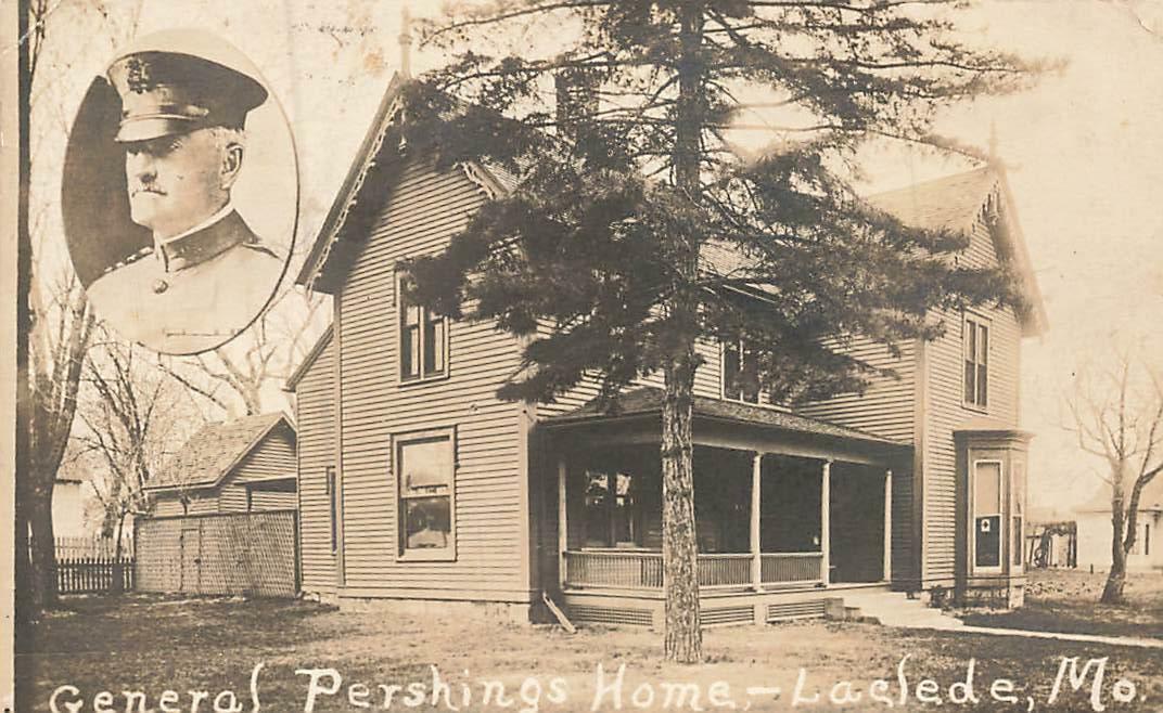 RPPC General Pershing Home Portrait WWI Laclede MO Posted 1918 Real Photo P180
