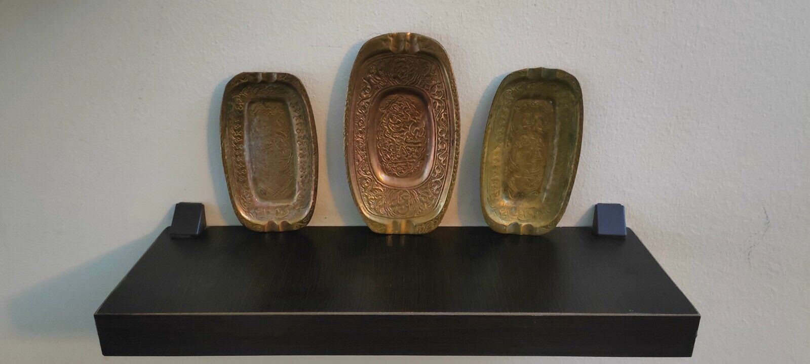Vintage Brass Copper  Ashtray set of 3   - طفاية سجائر