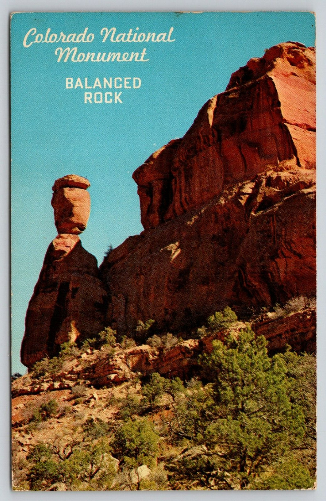 Postcard CO Colorado National Monument Balanced Rock Fruita Canyon A5
