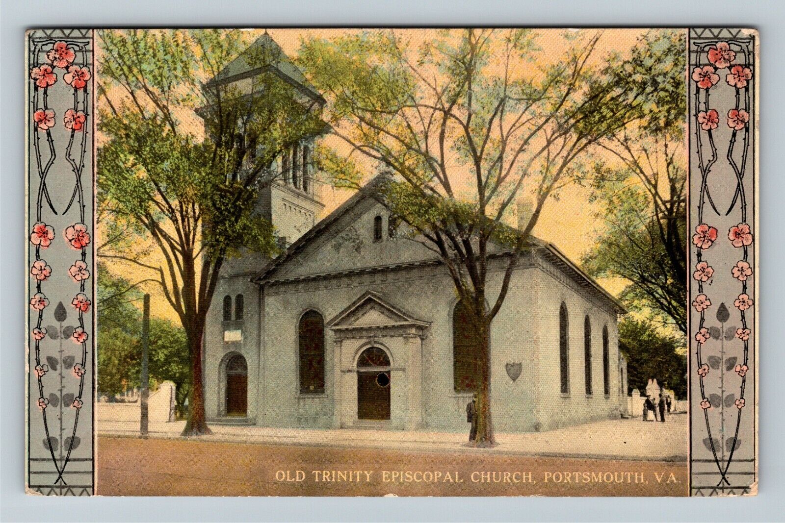 Portsmouth VA-Virginia, Old Trinity Episcopal Church, c1912 Vintage Postcard