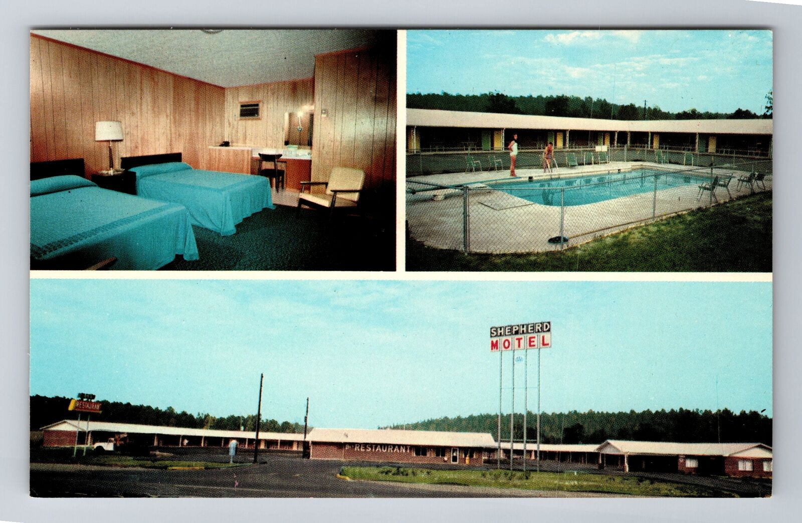 Calhoun GA-Georgia, Shepherd Motel & Restaurant, Antique, Vintage Postcard