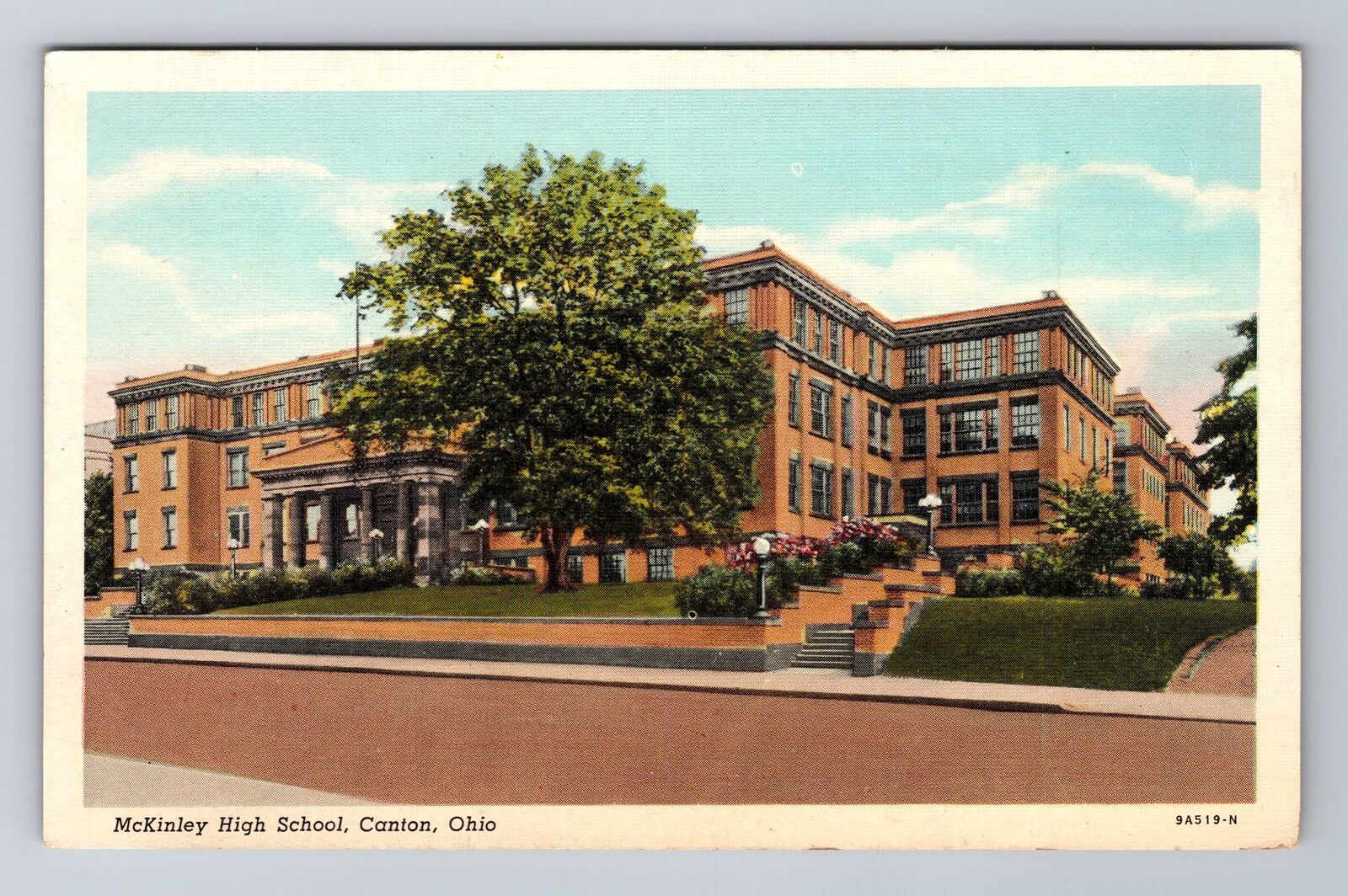 Canton OH-Ohio, McKinley High School, Antique, Vintage Souvenir Postcard