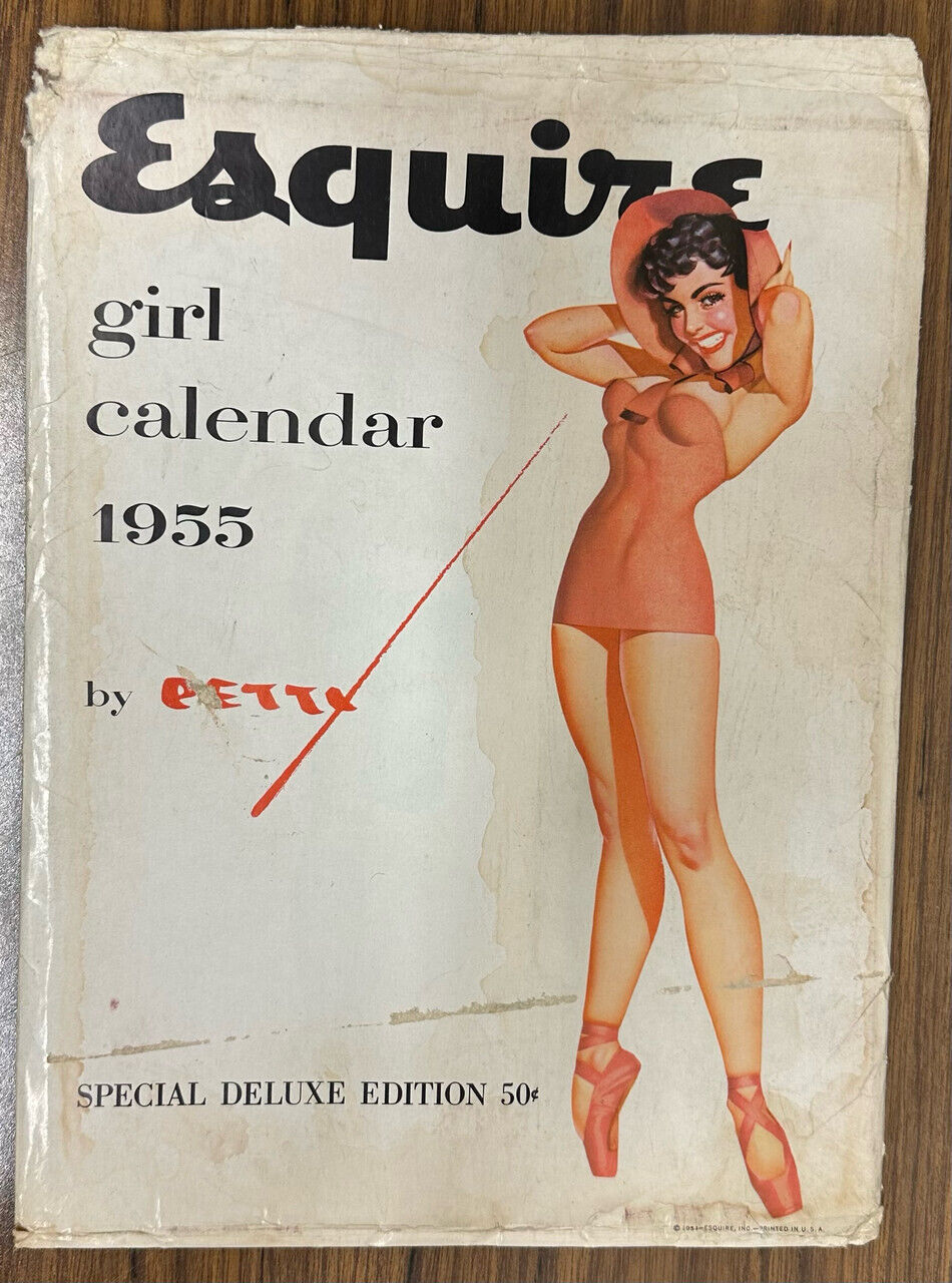 1955 Esquire Pinup Girl Calendar Petty Deluxe Edition Complete with Sleeve