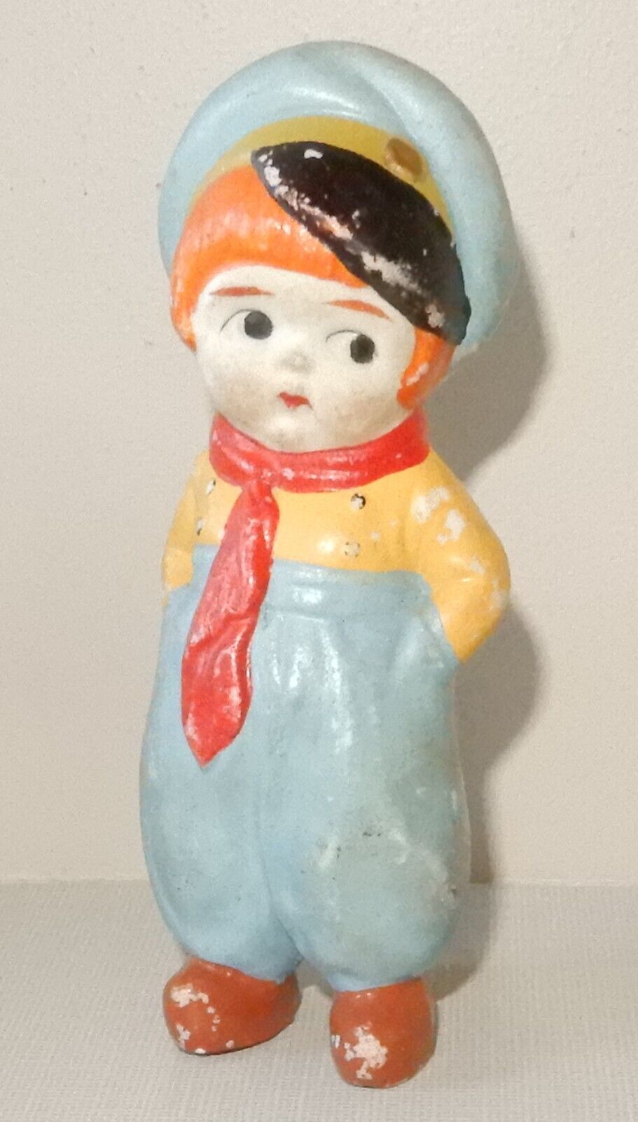 Antique Dutch Boy Porcelain Figurine 4 1/4\